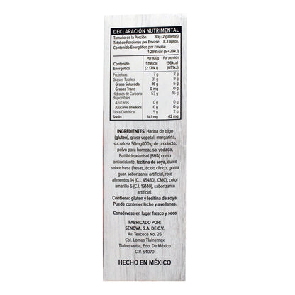 Galletas Tartaletas Sab Fresa 250 G (DMEALS)