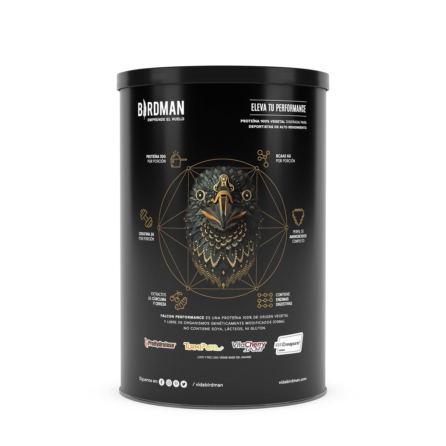 Proteina Vegetal Golden Vainilla 722 Gr (BIRDMAN)