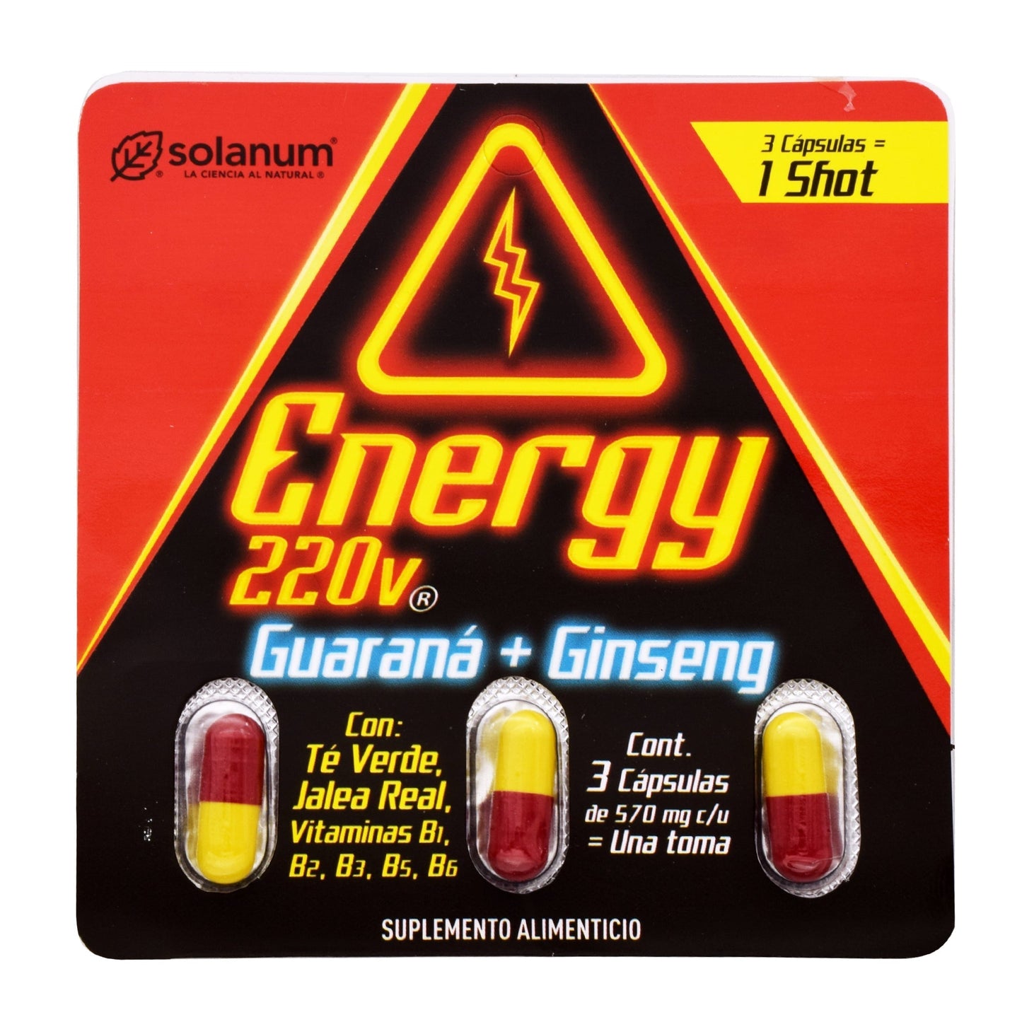 Guarana Ginseng 3 Cápsulas (SOLANUM ENERGY)