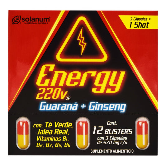 Guarana Ginseng 3 Cápsulas (SOLANUM ENERGY)