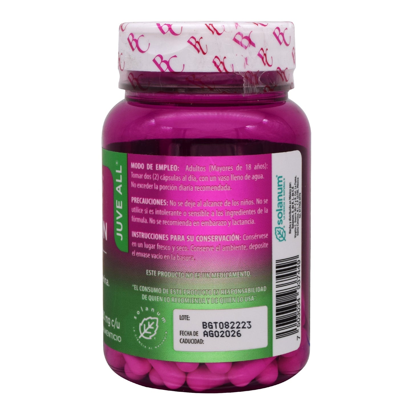 Glutation Ginseng Vitamina E 60 Cápsulas (SOLANUM BELACAPS)