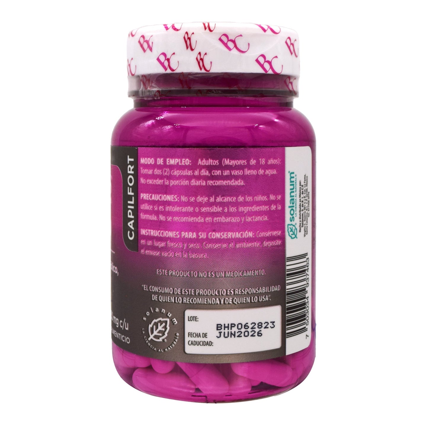 Hierro Vitamina C Acido Folico Biotina 60 Cápsulas (SOLANUM BELACAPS)