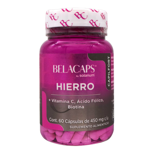 Hierro Vitamina C Acido Folico Biotina 60 Cápsulas (SOLANUM BELACAPS)