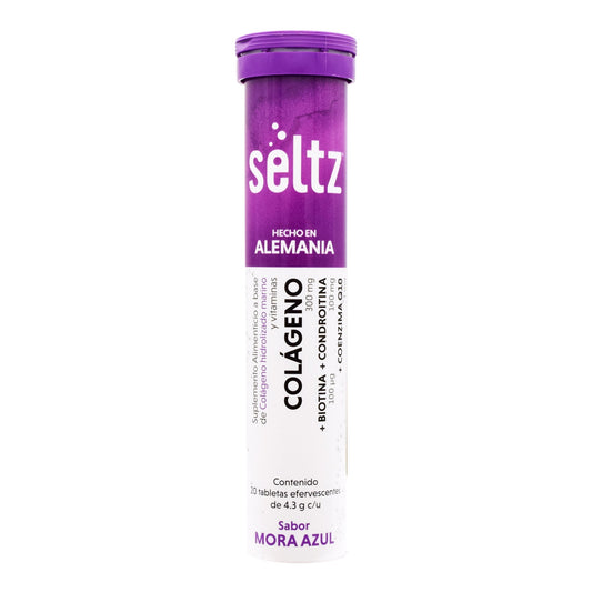 Colageno Biotina Condroitina Coenzima Q10 Efervescente 20 Tabletas (SELTZ)