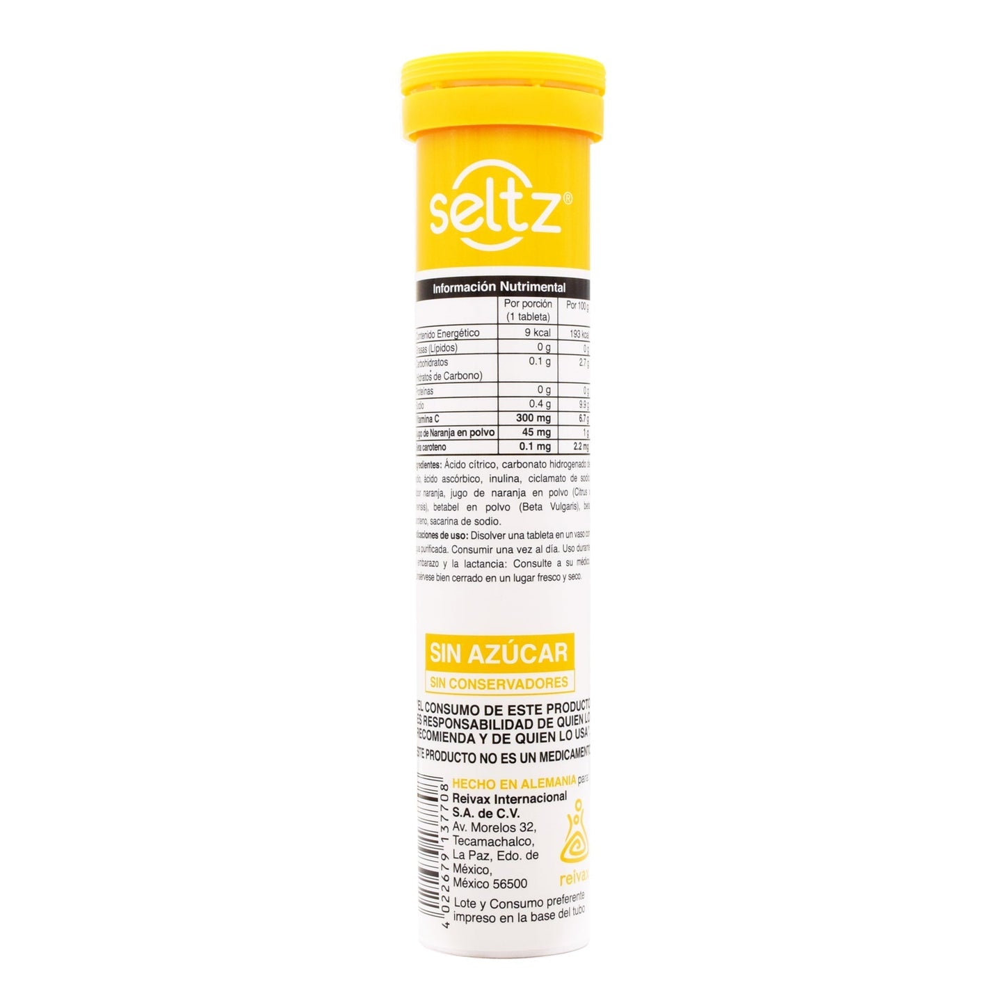 Vitamina C Beta Caroteno Naranja Efervescente 20 Tabletas (SELTZ)