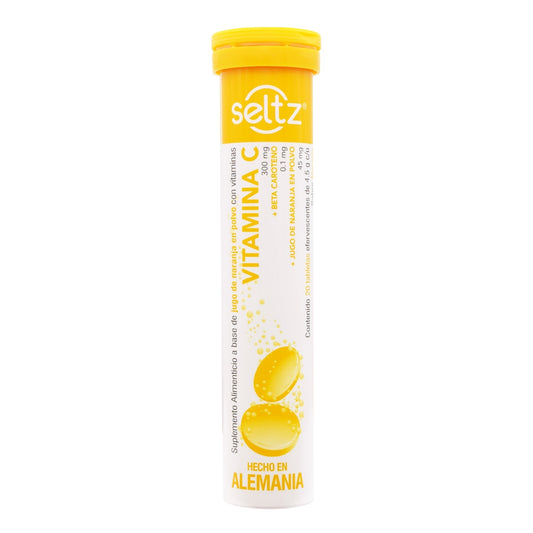 Vitamina C Beta Caroteno Naranja Efervescente 20 Tabletas (SELTZ)