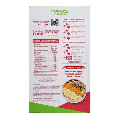 Avena Instantanea 0 Azucar Manzana 280 G (GRANVITA)