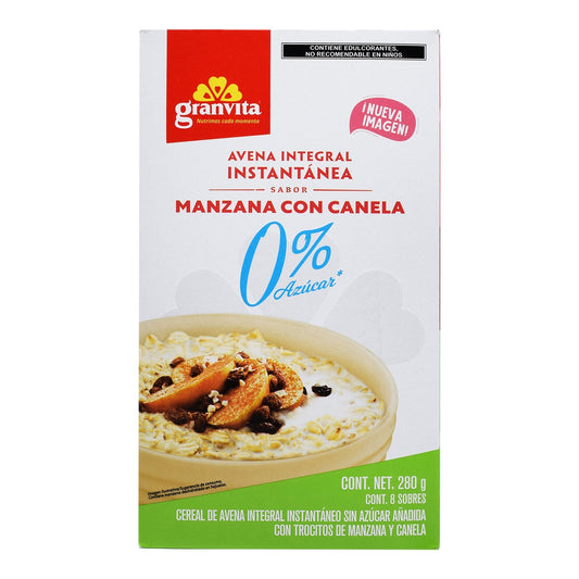 Avena Instantanea 0 Azucar Manzana 280 G (GRANVITA)