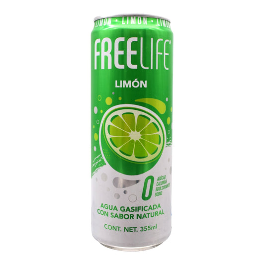 Agua Gasificada Limon 355 Mililitros (FREELIFE)
