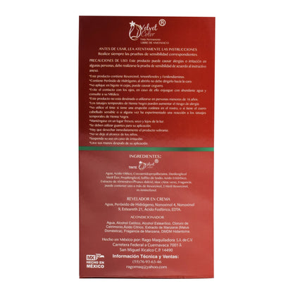 Tinte Castaí±o Oscuro 150 Mililitros (VELVET COLOR)