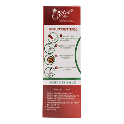Tinte Castaí±o Oscuro 150 Mililitros (VELVET COLOR)