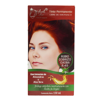Tinte Rubio Cobrizo Caoba 150 Mililitros (VELVET COLOR)