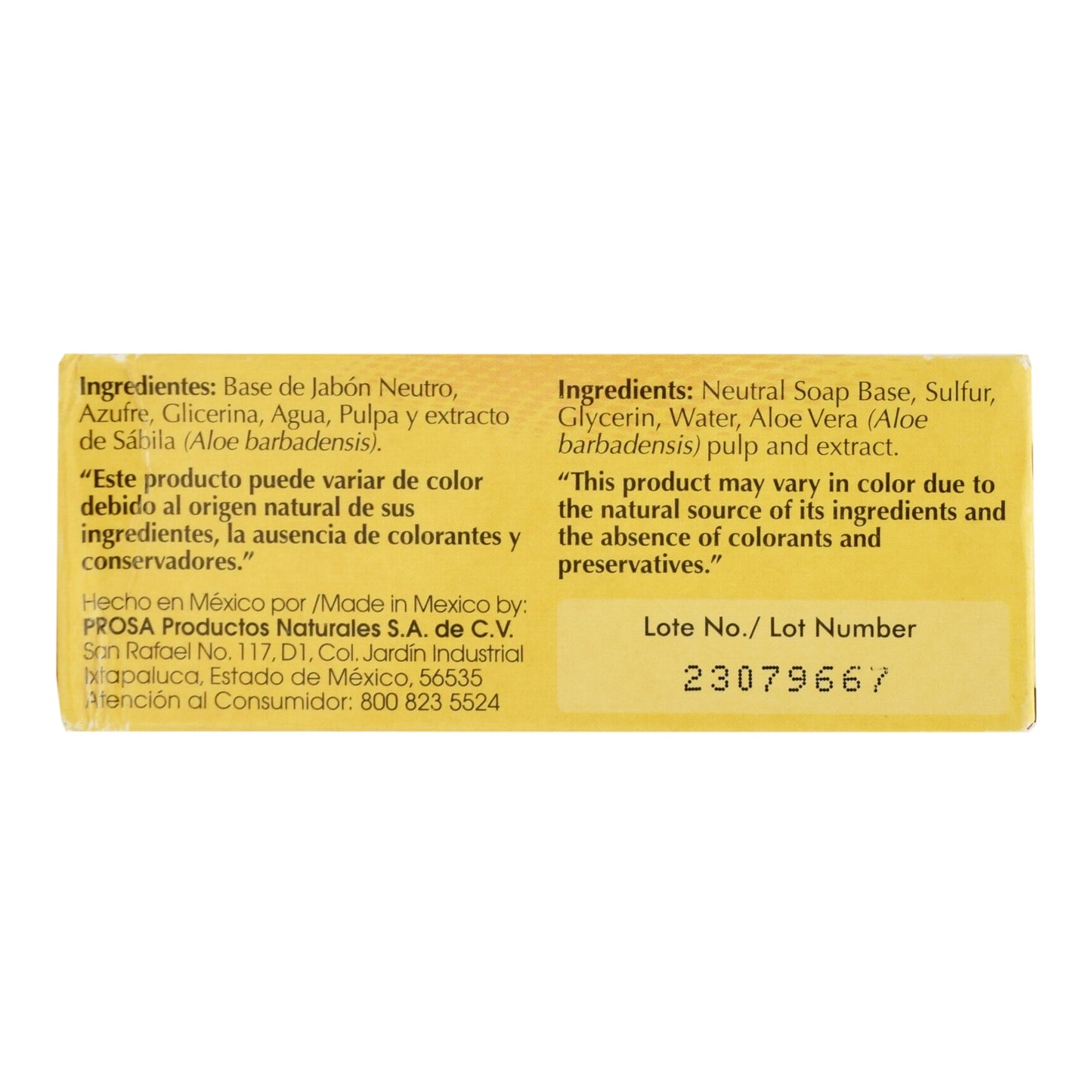 Jabon De Azufre 90 G (PROSA)