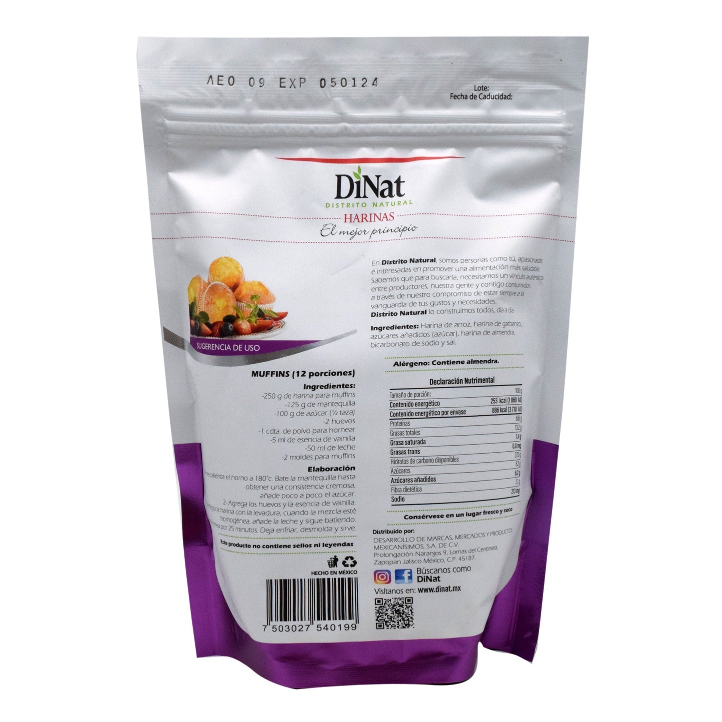 Harina Para Muffins 350 G (DINAT)