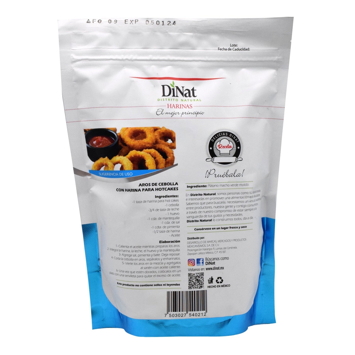 Harina Para Hot Cakes De Platano 350 G (DINAT)