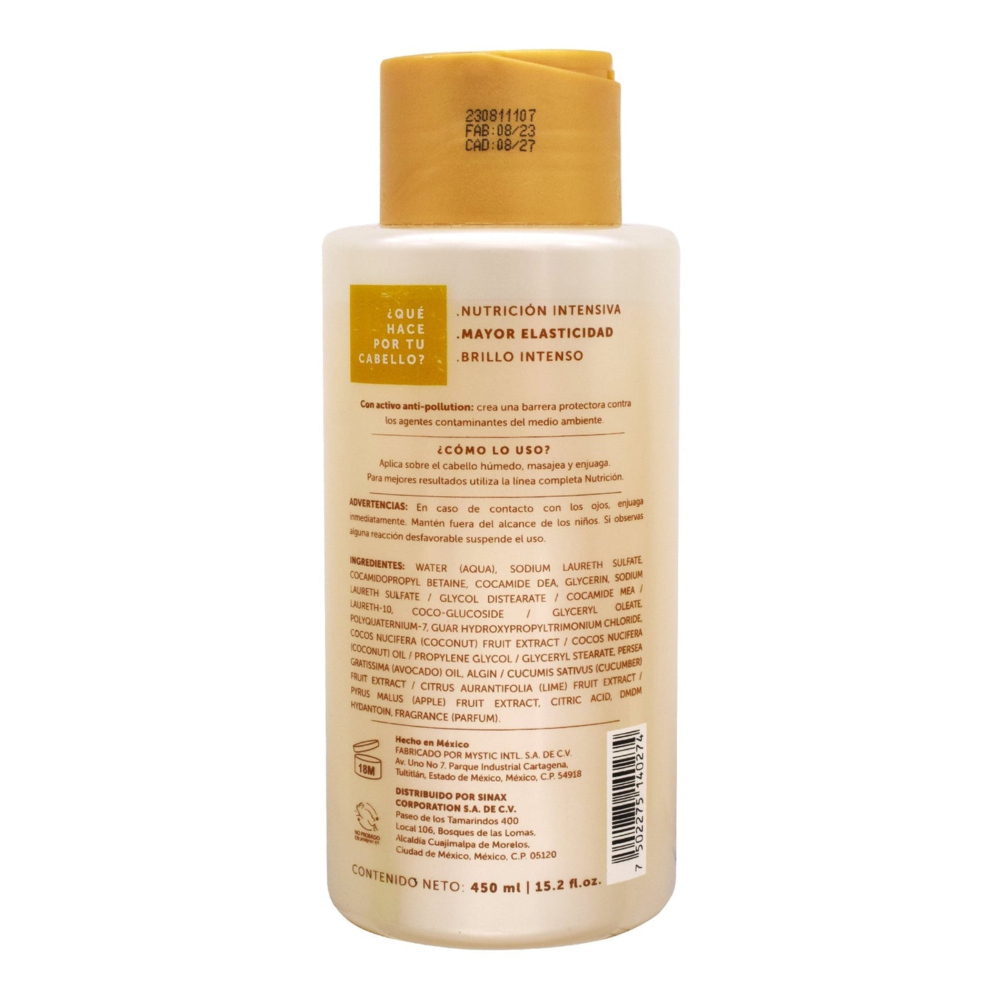 Shampoo Nutricion 450 Mililitros (BIOMETIK)