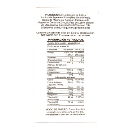 Calcio 600 Minerales 30 Tabletas (ALTUS NATURA)