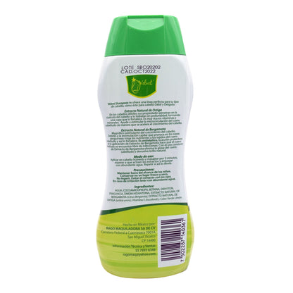 Shampoo Bergamota Y Ortiga 500 Mililitros (VELVET)