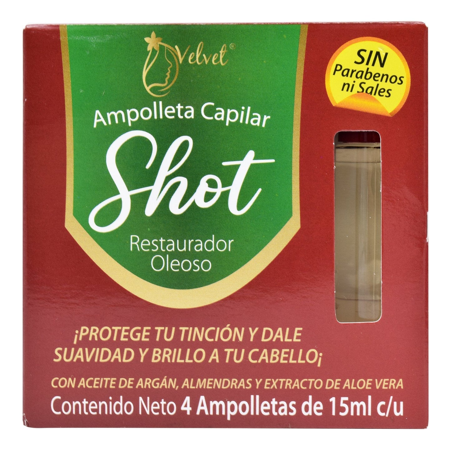 Tratamiento Capilar Con Aceite De Argan Y Almendras 4 Amp (VELVET)