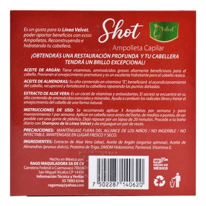 Tratamiento Capilar Con Aceite De Argan Y Almendras 4 Amp (VELVET)