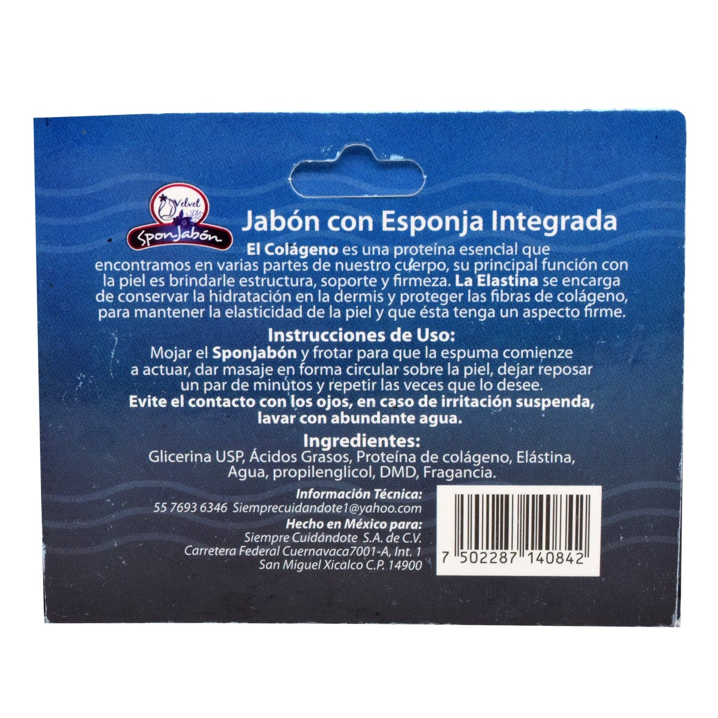 Esponjabon Colageno Y Elastina 100 G (VELVET)