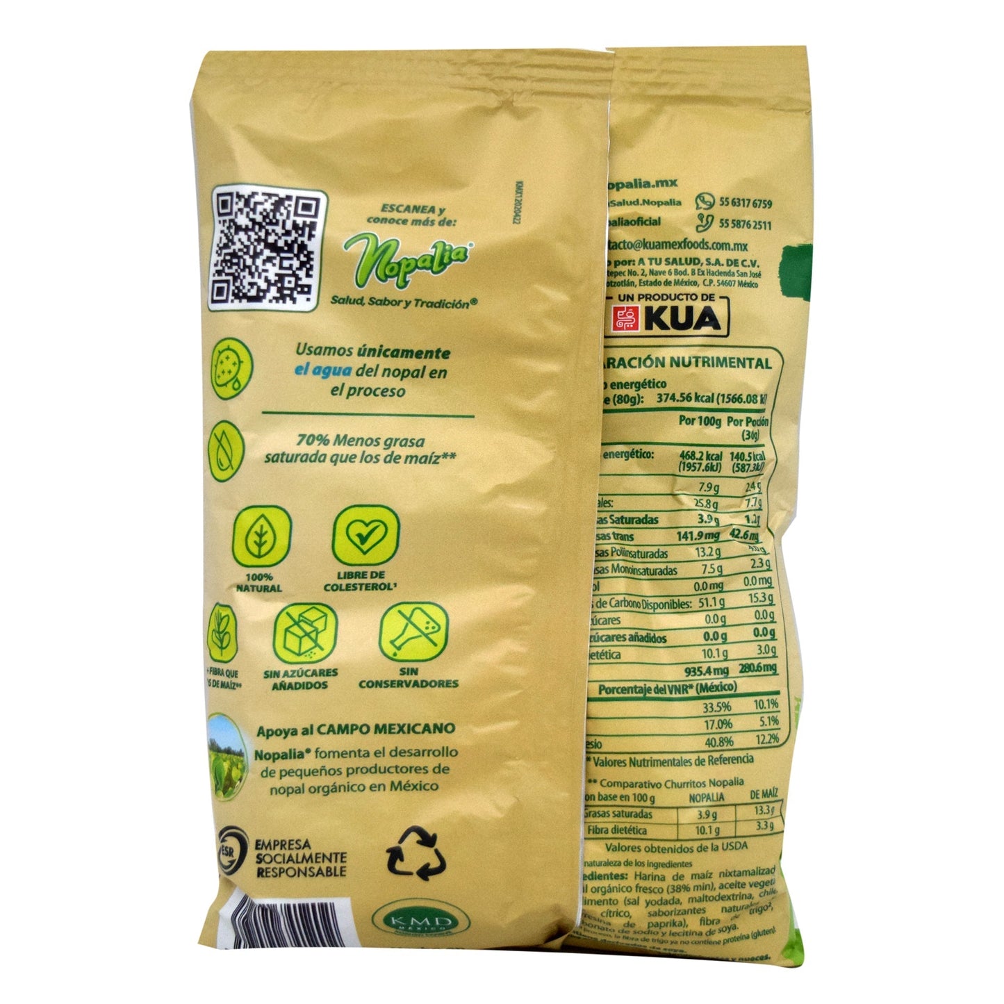 Churritos Con Chile Limon 80 G (NOPALIA)