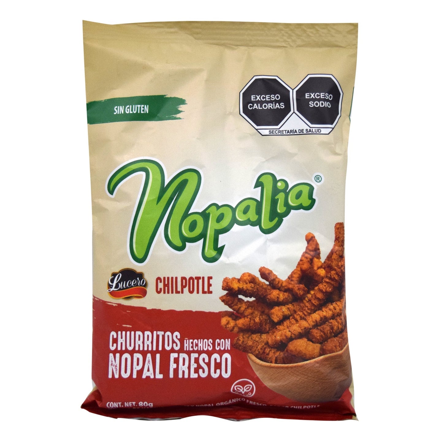 Churritos De Nopal Chipotle 80 G (NOPALIA)