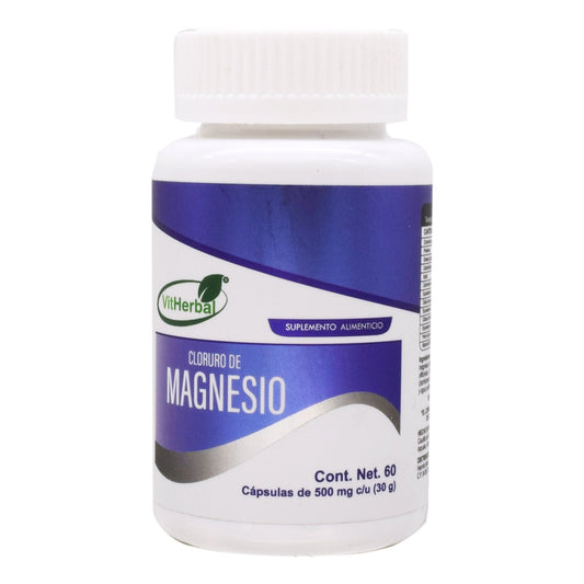 Cloruro De Magnesio 60 Cápsulas (VIT HERBAL)