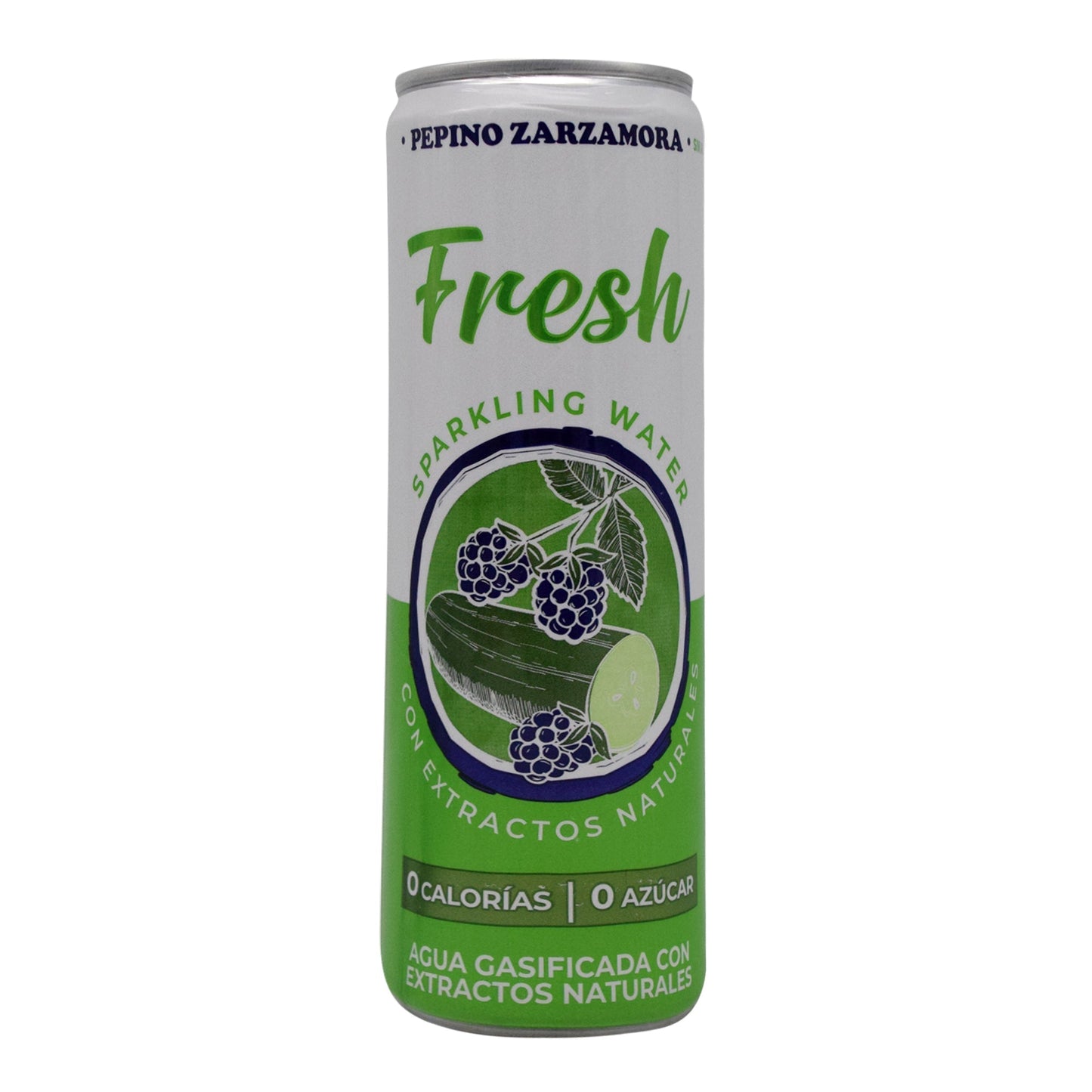 Agua Gasificada Pepino Zarzamora 355 Mililitros (FRESH)