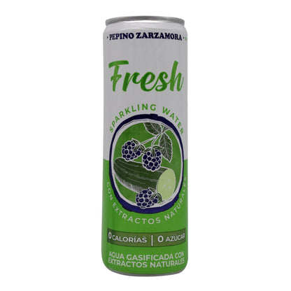 Agua Gasificada Pepino Zarzamora 355 Mililitros (FRESH)