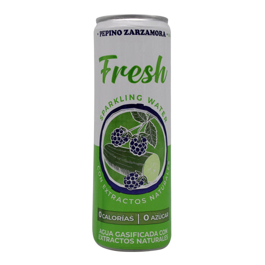 Agua Gasificada Pepino Zarzamora 355 Mililitros (FRESH)