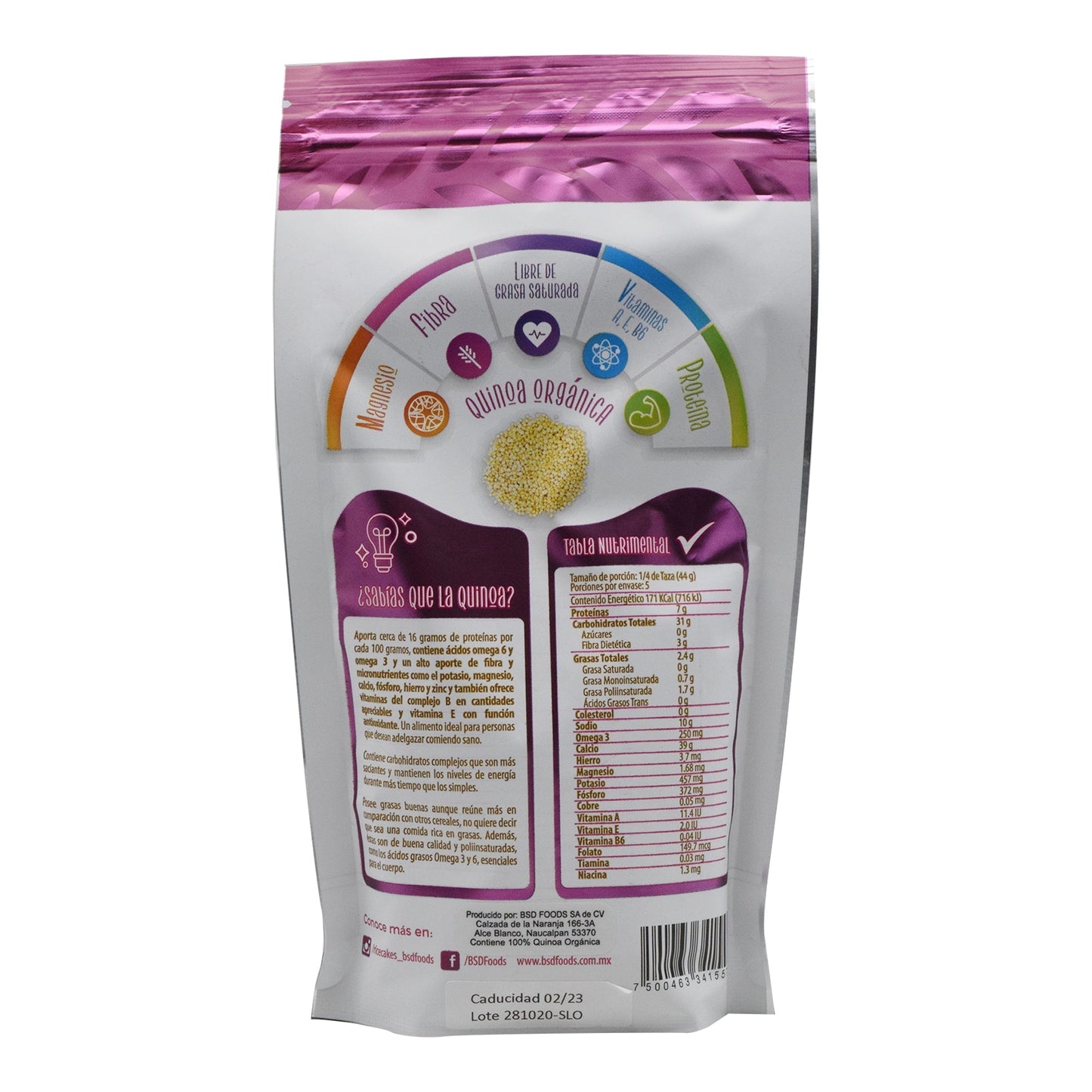 Quinoa Organica 220 G (BSD FOODS)
