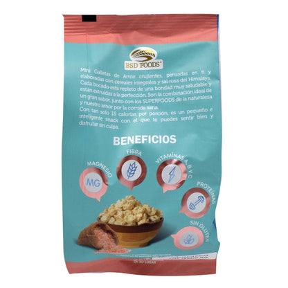 Mini Galletas De Arroz Con Quinoa Y Sal Rosa 30 G (BSD FOODS)