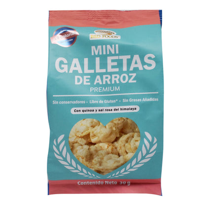 Mini Galletas De Arroz Con Quinoa Y Sal Rosa 30 G (BSD FOODS)