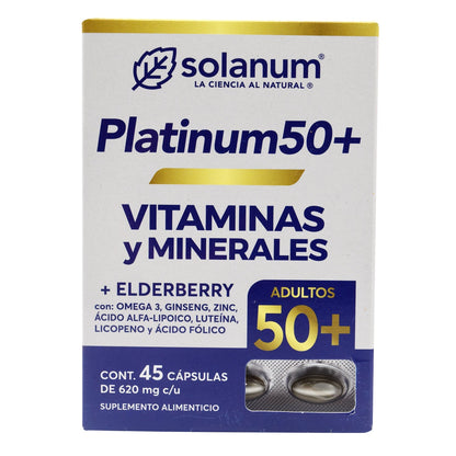 Platinum 50 Mas Elderberry 45 Cápsulas (SOLANUM)