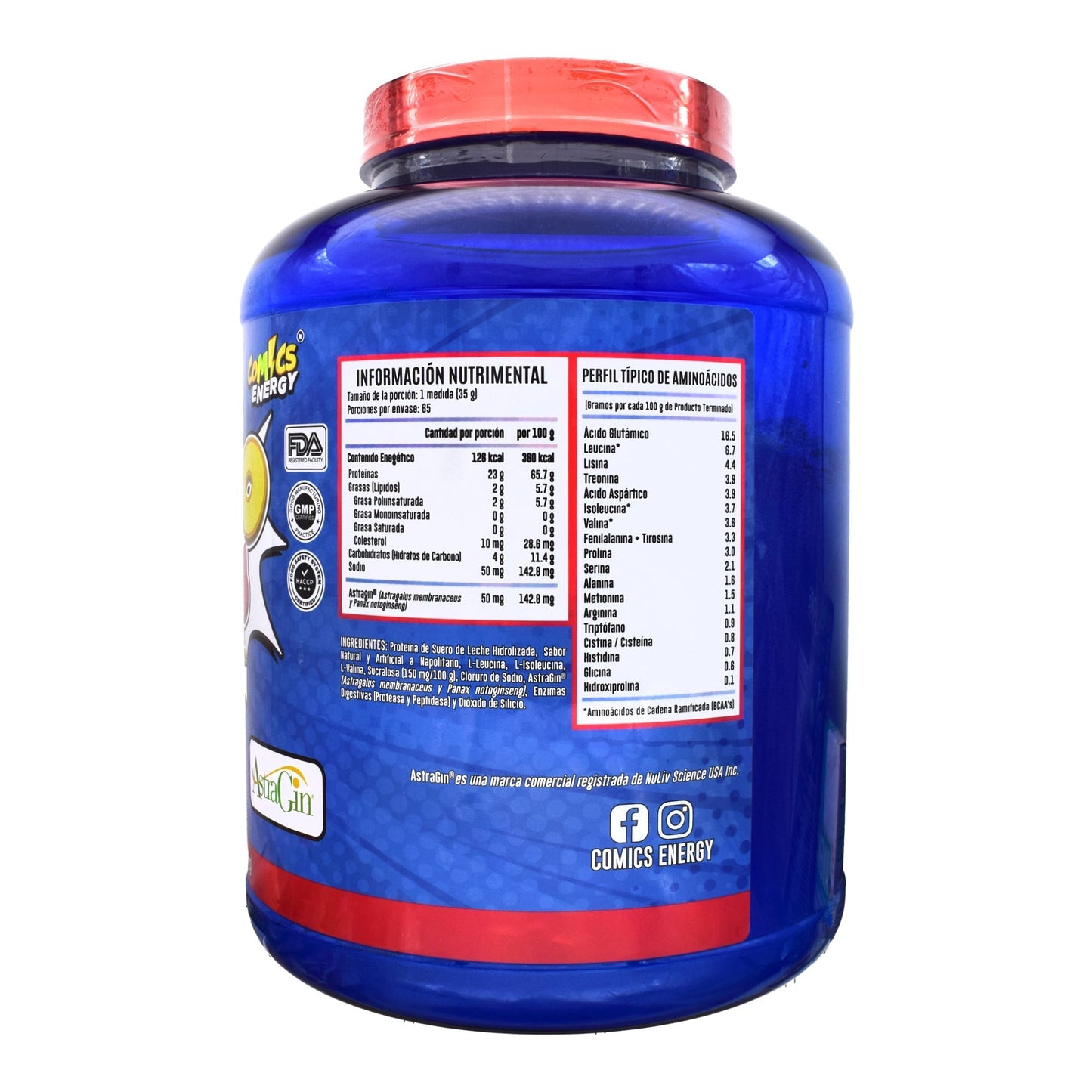 Proteina Suero De Leche Hidrolizada Napolitano 5 Lb (COMICS ENERGY)