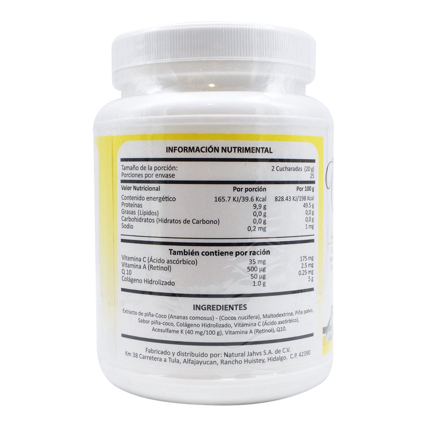 Colageno Collagen Pií±a 500 G (NATURAL JAHVS)