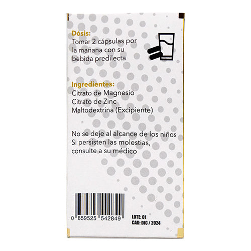 Citrato De Magnesio Y Zinc 60 Cápsulas (JOY NATURA)