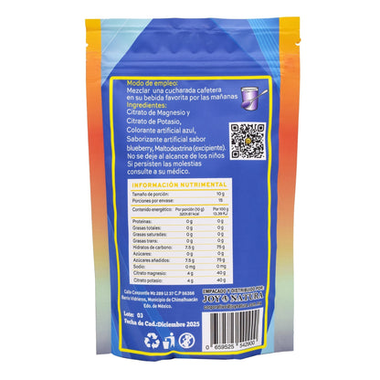 Citrato De Magnesio Potasio Sab Blueberry 150 G (JOY NATURA)
