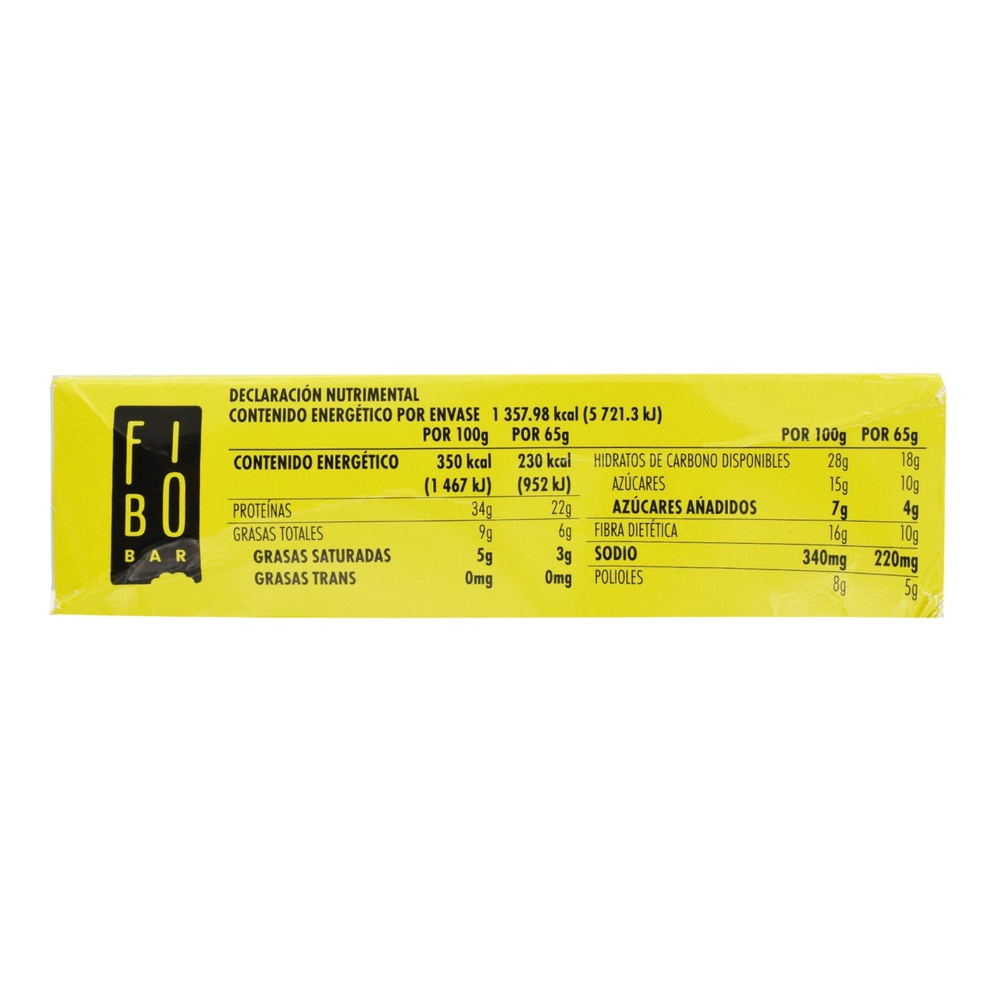 Barra De Proteina Cubierta De Chocolate 65 G (Paquete 6) (FIBO BAR)