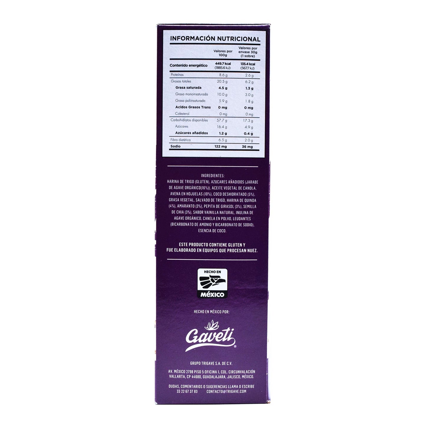 Galleta Digestivas Con Quinoa Y Semilla De Girasol 210 G (GAVETI)