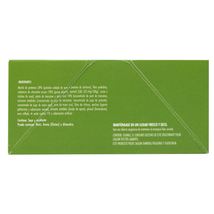 Barra Proteina Vegetal Cubierta Chocolate Blanco Matcha 42 G (Paquete 8) (FIBO BAR)