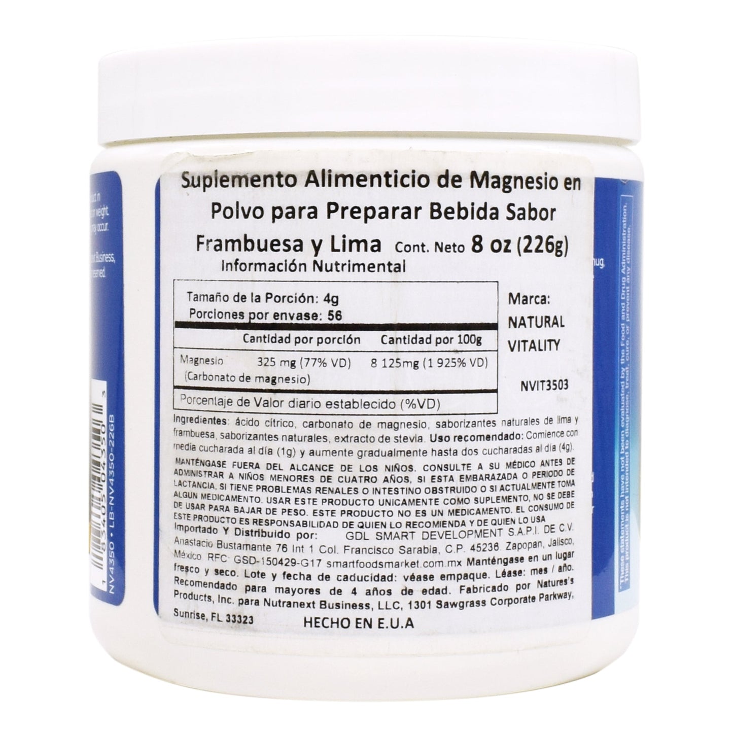 Calm Frambuesa Lima 226 G (NATURAL VITALITY)