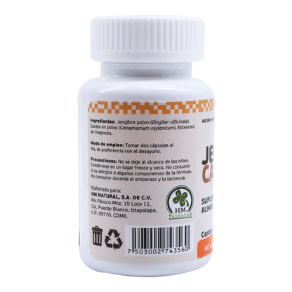 Jengibre Canela 60 Cápsulas (HM NATURAL)