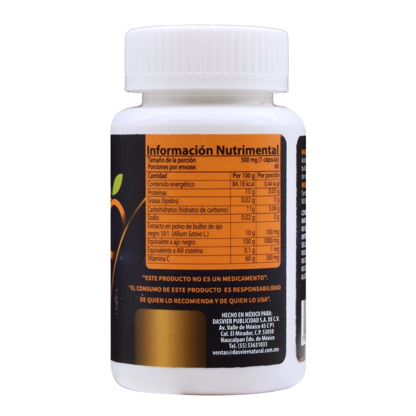 Ajo Negro Con Vitamina C 60 Cápsulas (DATURA)