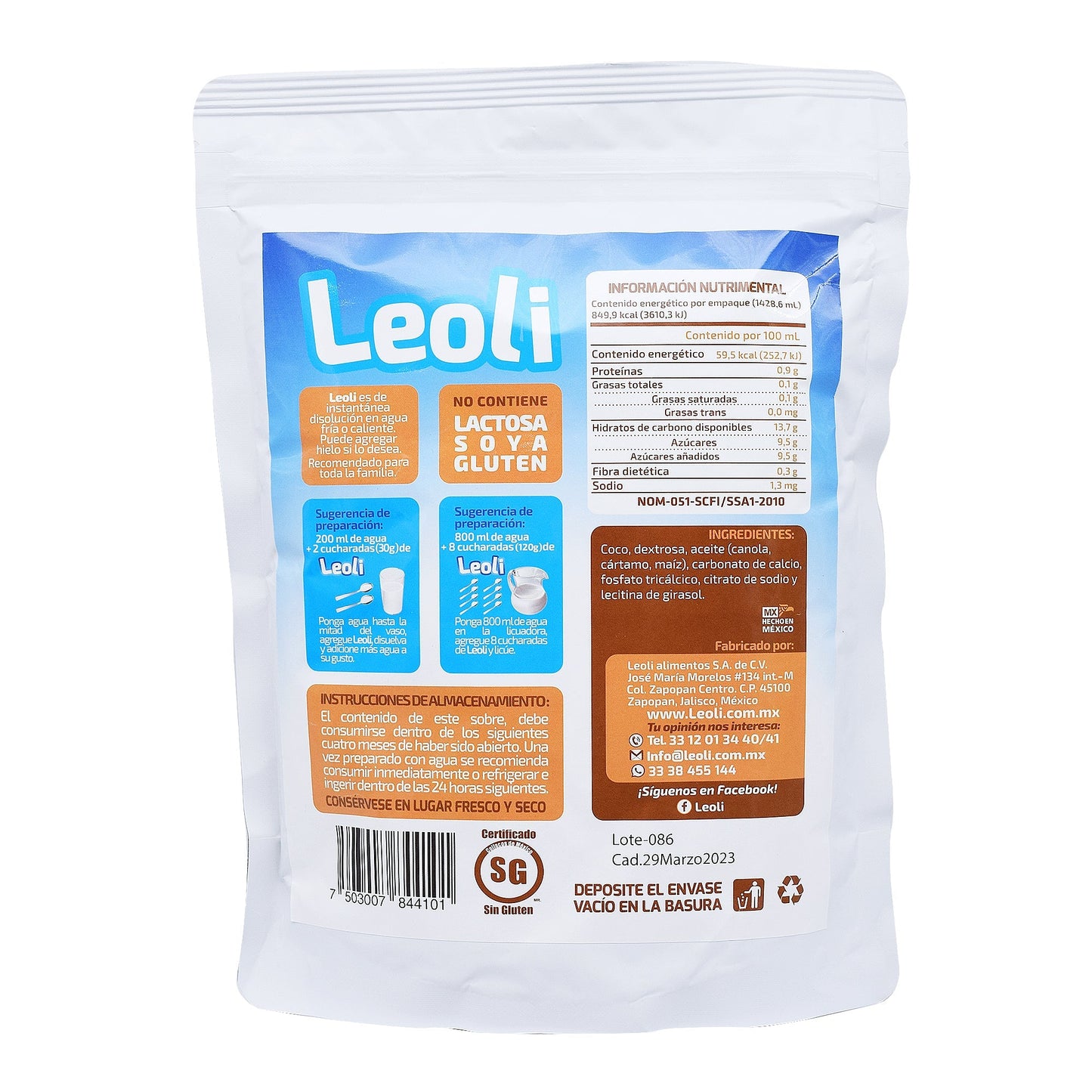 Bebida De Coco 500 G (BATISOYA)