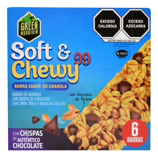 Barra De Granola Con Chocolate 144 G (Paquete 6) (GREEN MOUNTAIN)