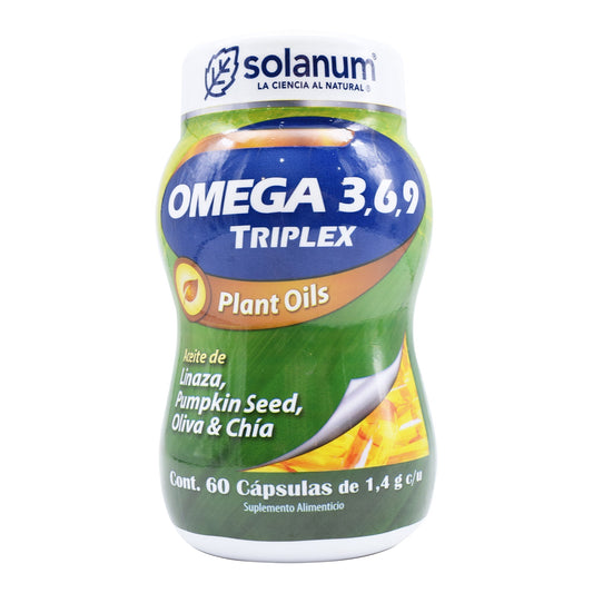 Omega 3-6-9 60 Cápsulas SOLANUM – Salud cardiovascular
