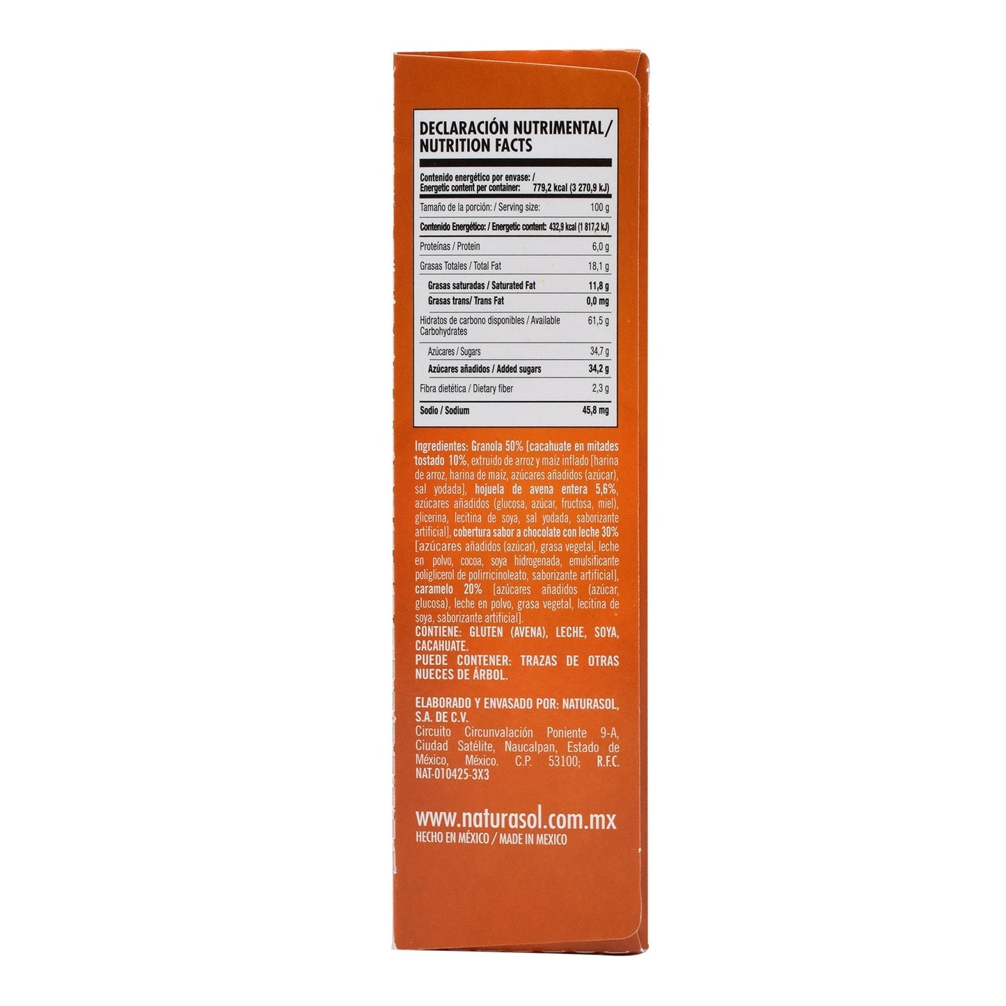Barra De Granola Con Caramelo Y Chocolate 180 G (Paquete 6) (GREEN MOUNTAIN)