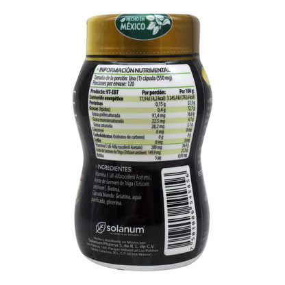Vitamina E Con Biotina 120 Cápsulas (SOLANUM)
